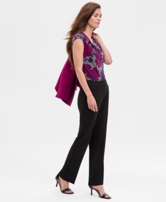 Petite Straight Full-Length Pants, Regular & Petite