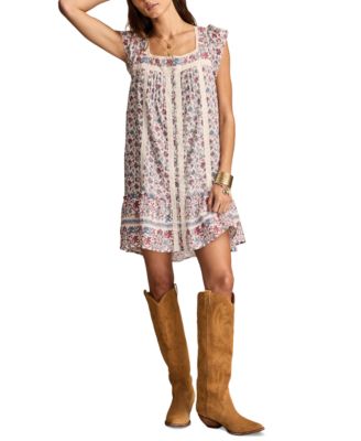 Lucky Brand - Women's Cotton Grateful Dead Lace-Trim Dress