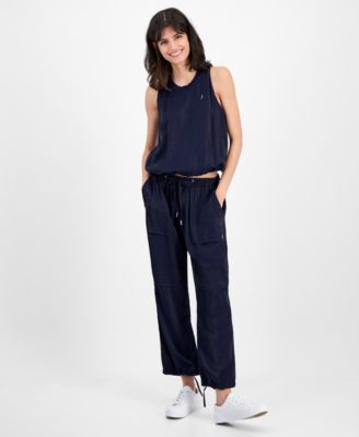 Women's Crewneck Sleeveless Bubble Top