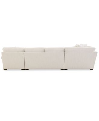 Radley Roll Arm 148" 4-Pc. Fabric Chaise Sectional with Wedge, Exclusively at Macy's