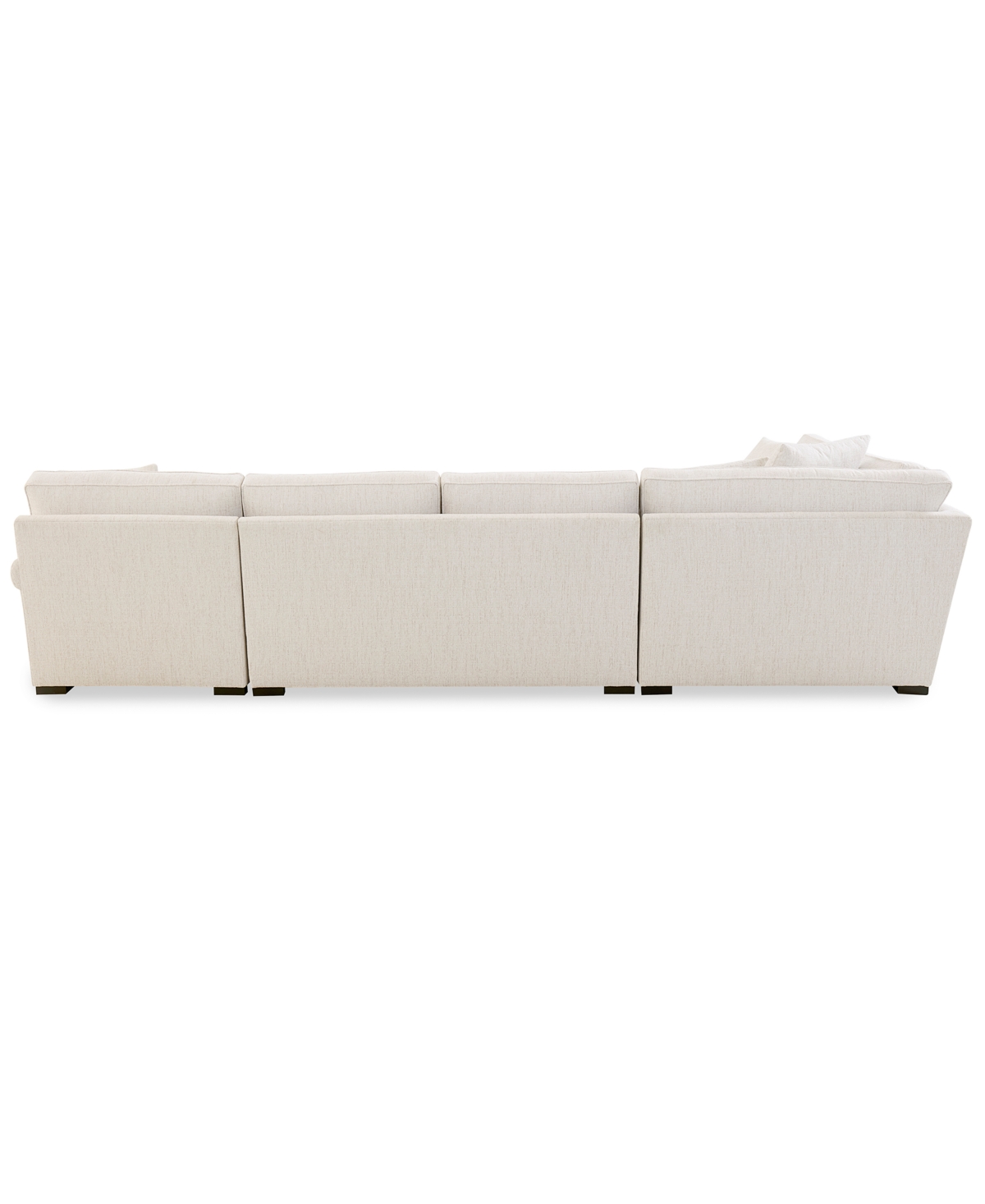 Macy's Radley Roll Arm 148" 4-pc. Fabric Chaise Sectional With Wedge, Exclusively At  In White