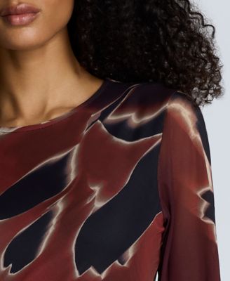 Women's Knot-Front Long-Sleeve Dress