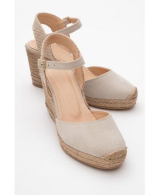 Sinta Suede Leather Platform Espadrille (Women)