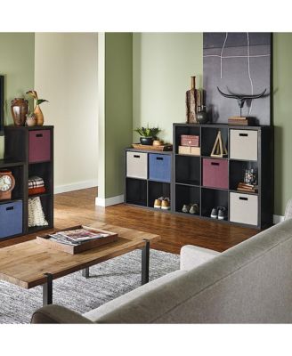 9 Cube Storage Shelf Bookshelf Home Organizer with Back Panel, Black
