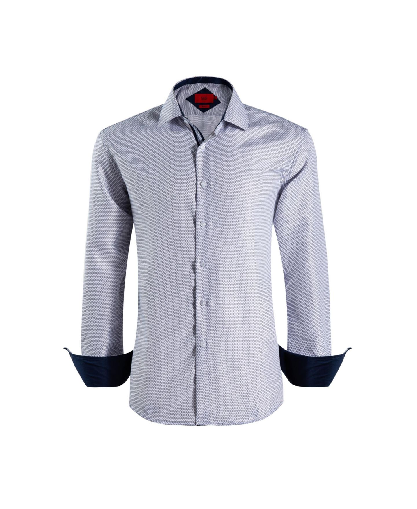 Рубашка Elie Balleh White Slim Fit Honeycomb Button-Down Shirt для мальчиков, цвет: Белый — фото 2
