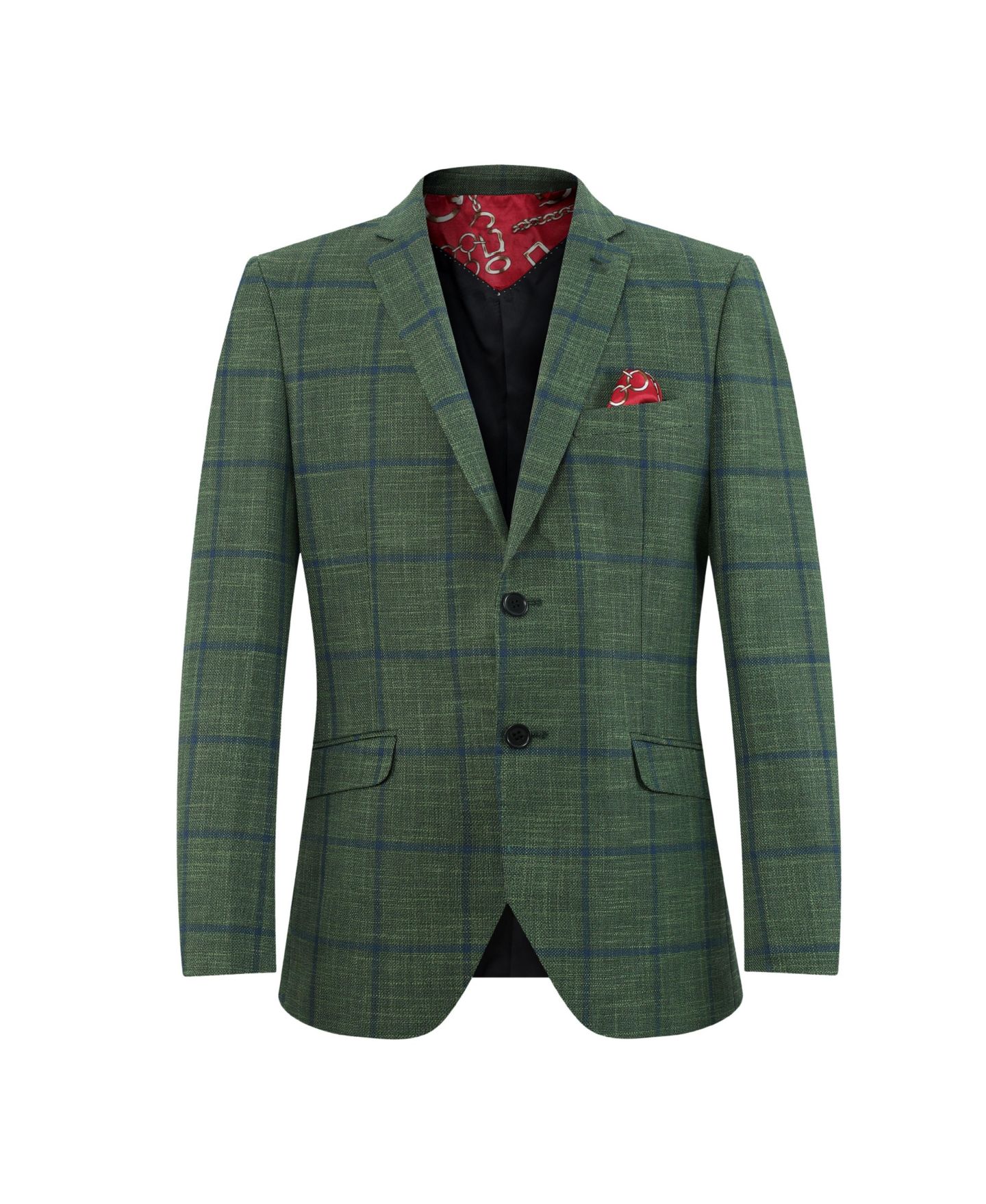Куртка Elie Balleh Green Slim Fit Plaid Jacket для мальчиков, цвет: Зелёный — фото 1