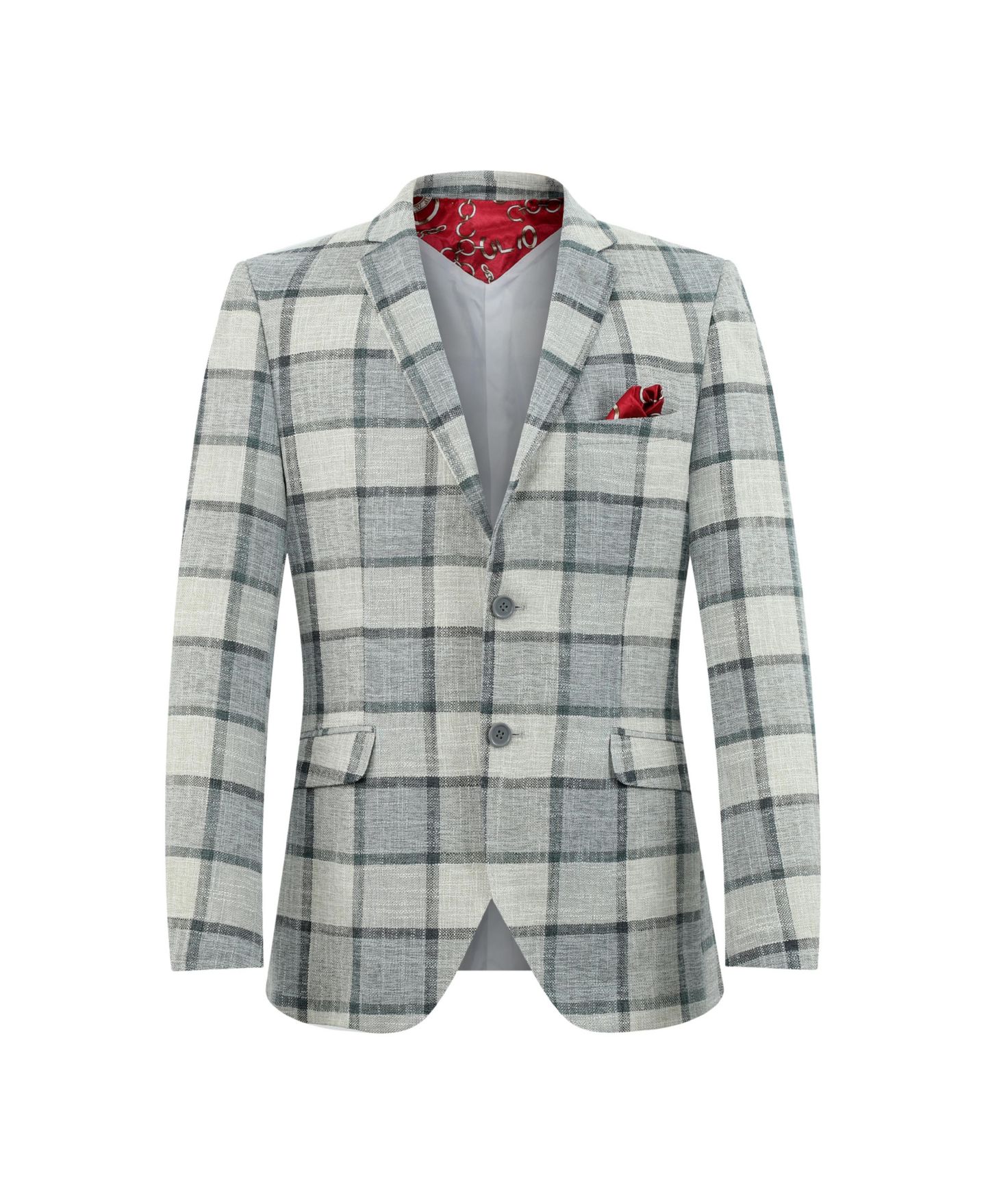 Пиджак Elie Balleh Slim Fit Plaid Blazer для мальчиков, цвет: Белый — фото 1