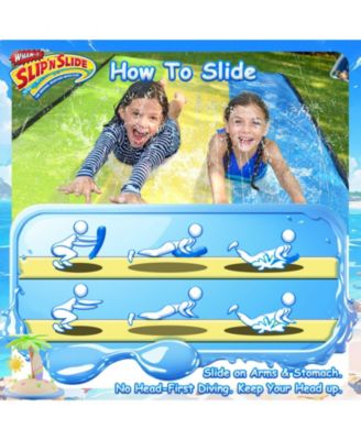 Slip N Slide Triple Waver Rider with Boogie 18ft for Kids 5-12 Years Backyard Water Fun