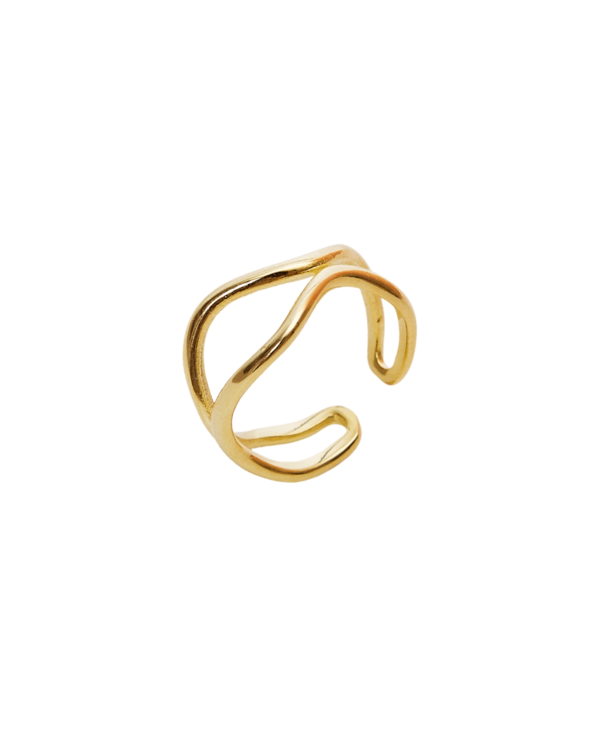 Wavy Lines Sterling Silver Wave Ring - Silver