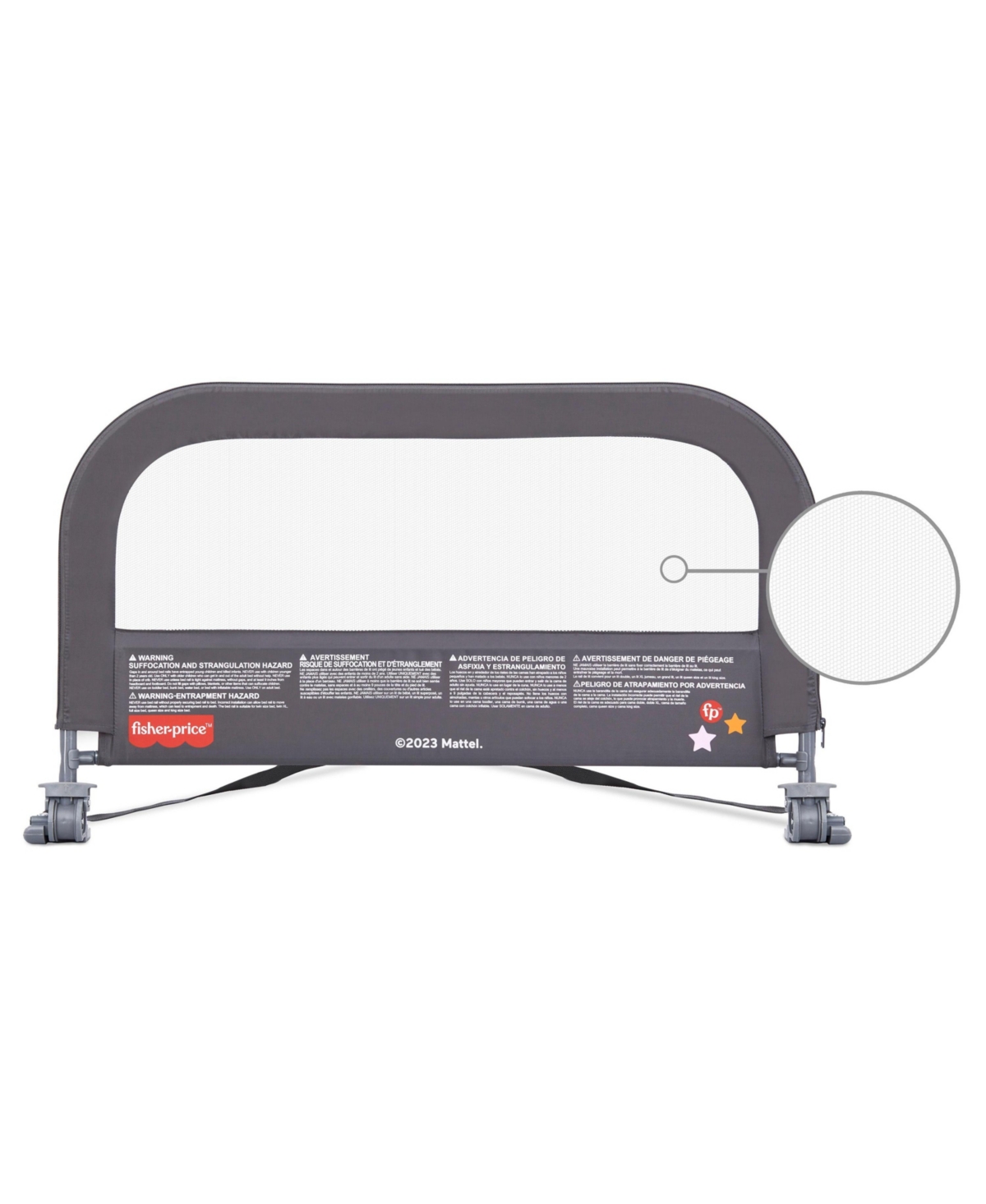 Dream On Me Fisher-Price Little Naps Bed Rail Gray