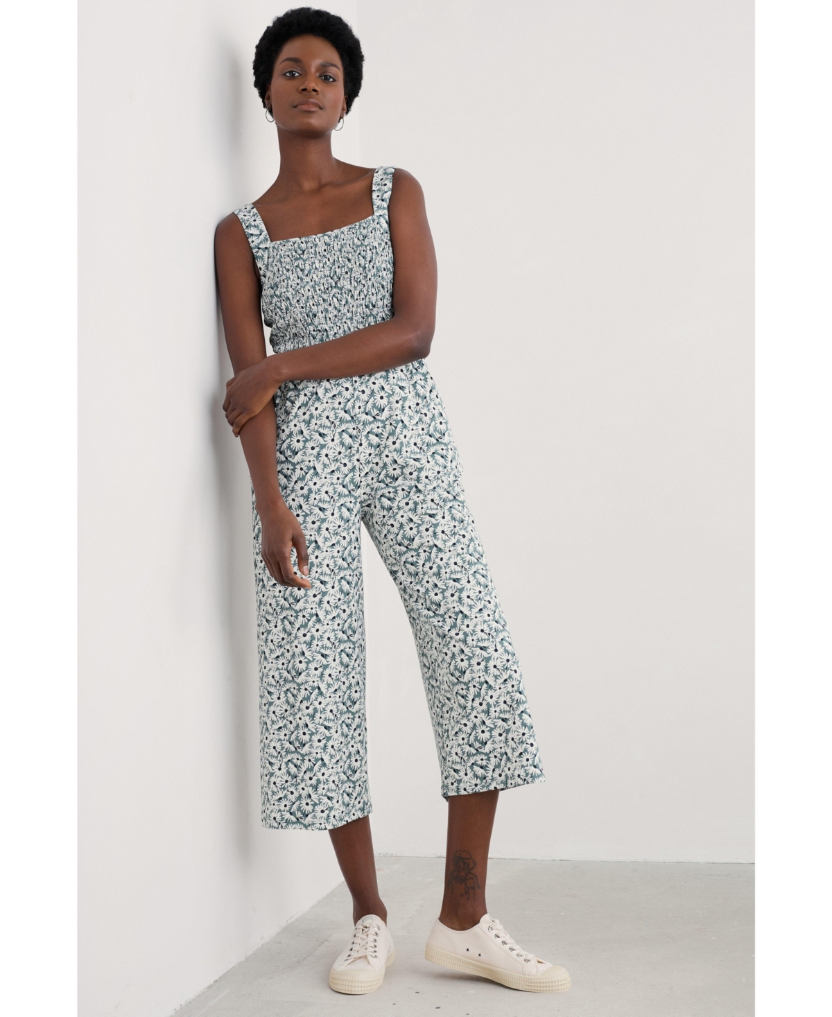 Women's Waxwing Jumpsuit - Scatter daisy nettle