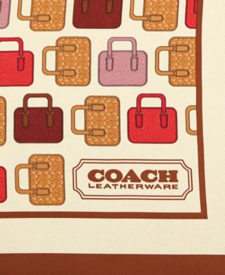 Women's Trompe L'Oeil Bag Print Silk Square Scarf