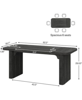 62-Inch Wood Double Pedestal Easy-Assembly Executive Desk – Modern Home Office Workstation & Writing Table