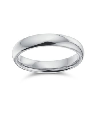 Simple Traditional .925 Sterling Silver Dome Band Ring 4MM Comfort Fit