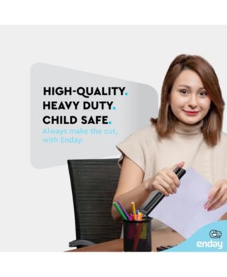 3 Hole Punch Heavy Duty, 3 Ring Hole Puncher for Binder, 10 Sheet Adjustable Paper Punch, Metal Three Hole Punch with Built-in Waste Chip Tray, Desktop 3 Hole Puncher Rubber Base, White - by Enday