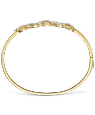 Diamond Link Bangle (1/4 c.t t.w.) in 10k Yellow Gold