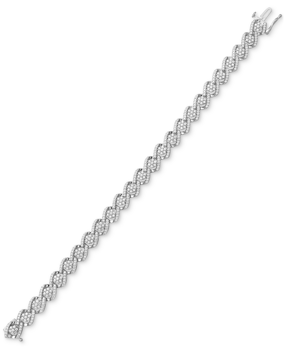 Macy's Diamond Link Bracelet (3 Ct. T.w.) In 10k White Gold In Gold