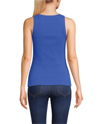 Women's Pointelle Rib UNeck Tank