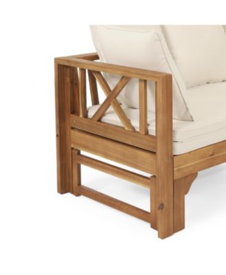 Escape Outdoors with Our Versatile Acacia Wood Daybed