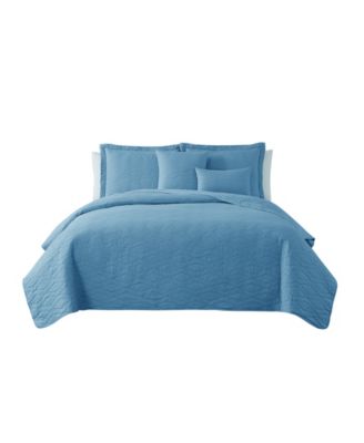 Ellipse Embossed 4-Pc. Quilt Set, Twin/Twin XL