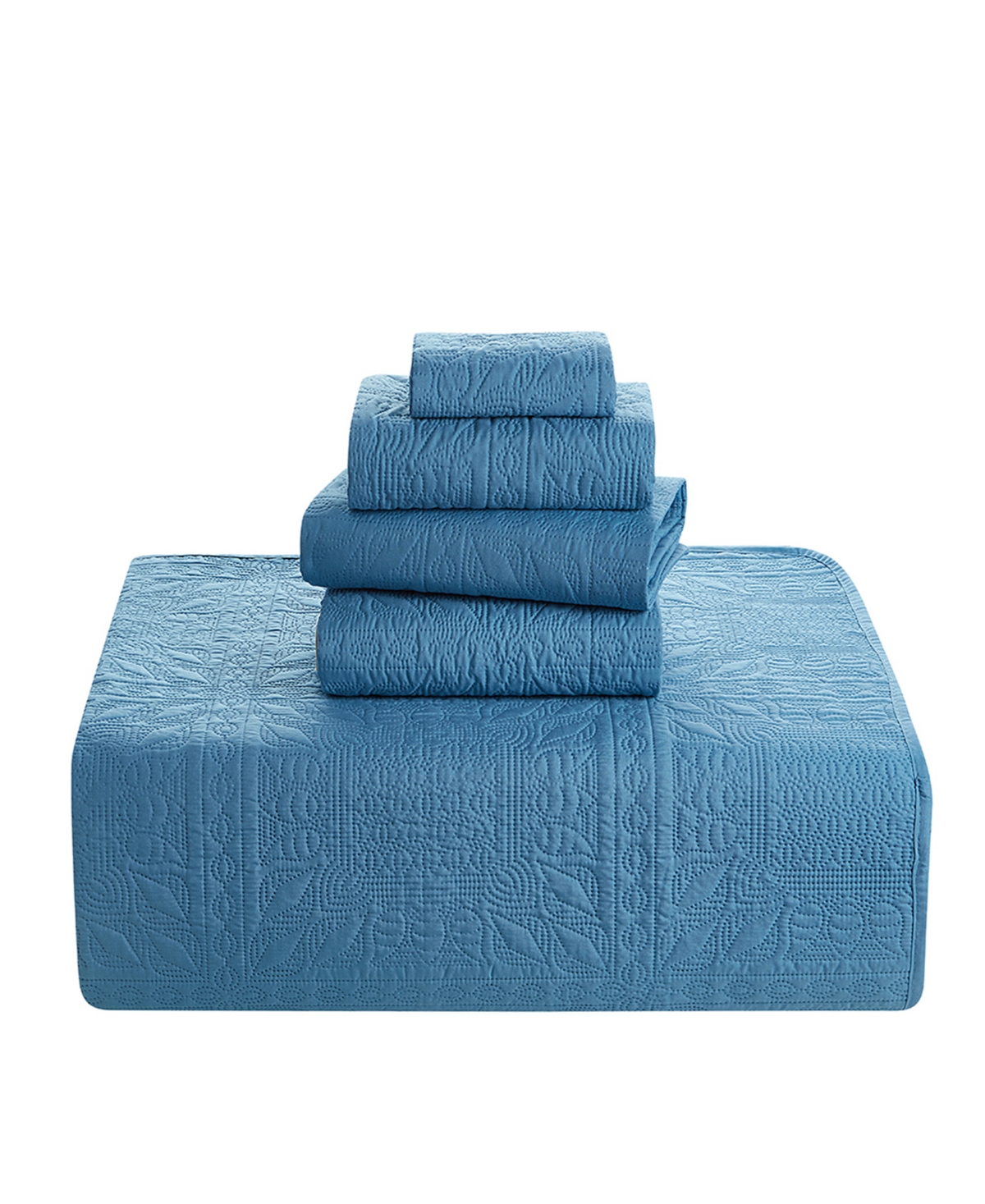 Nestl Grid Embossed 5-pc. Quilt Set, King/california King
