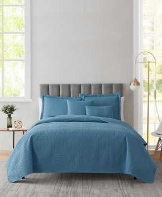 Grid Embossed 4-Pc. Quilt Set, Twin/Twin XL