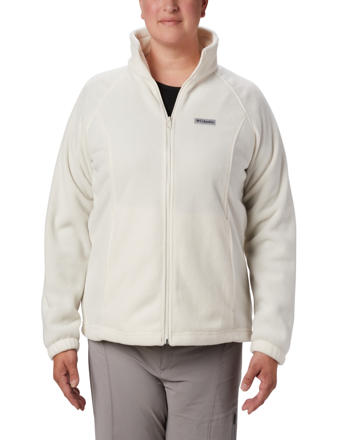 Columbia Plus Size Benton Springs Fleece Jacket In White