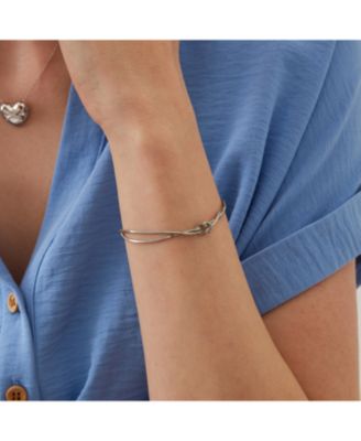 Sterling Silver Snake Chain Knot Bracelet