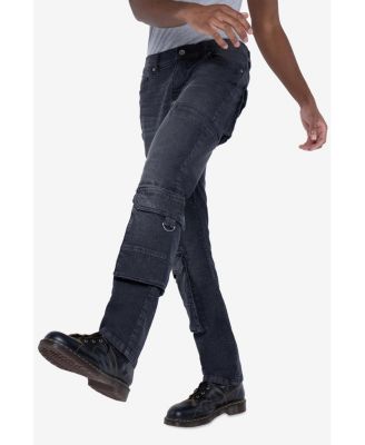 Men's All Over Multi Cargo Pocket Straight Fit Fashion Jeans