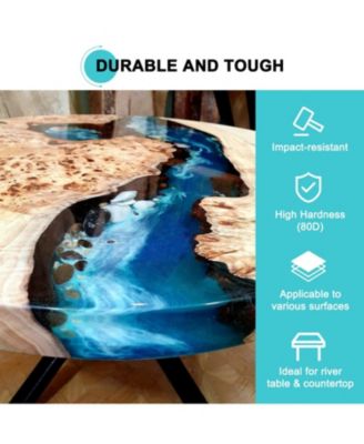 Crystal Clear High Gloss Epoxy Resin Kit - 2 Gallon Self-Leveling Casting Resin & Hardener For Jewelry, Tabletops, Wood & Molds