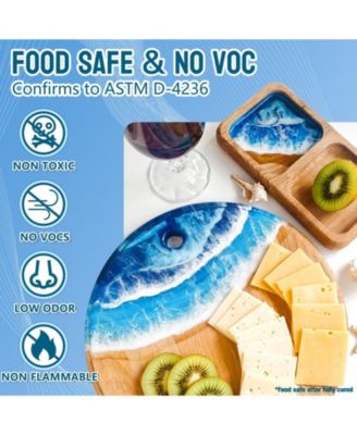 Epoxy Resin High Gloss 34OZ - 3X Yellowing Resistant Upgrade Formula, Self Leveling Resin and Hardener, Crystal Clear & Bubble Free Coating and Casting Resin for Jewelry, Art, Wood 1:1 Ratio