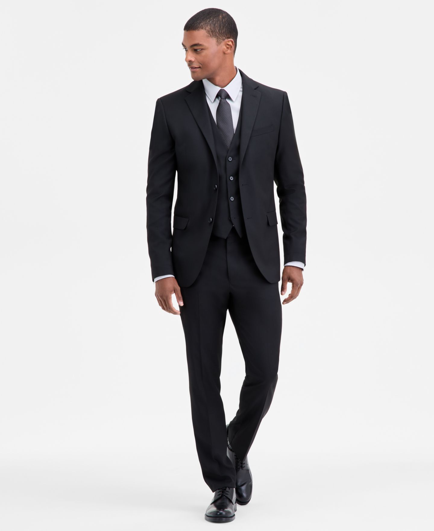 Мужские комплекты DKNY Modern-Fit Vested Nested Suit, цвет: Чёрный — фото 1