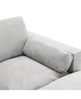  Chenille Modular Sectional Sofa with Ottomans & Pillows