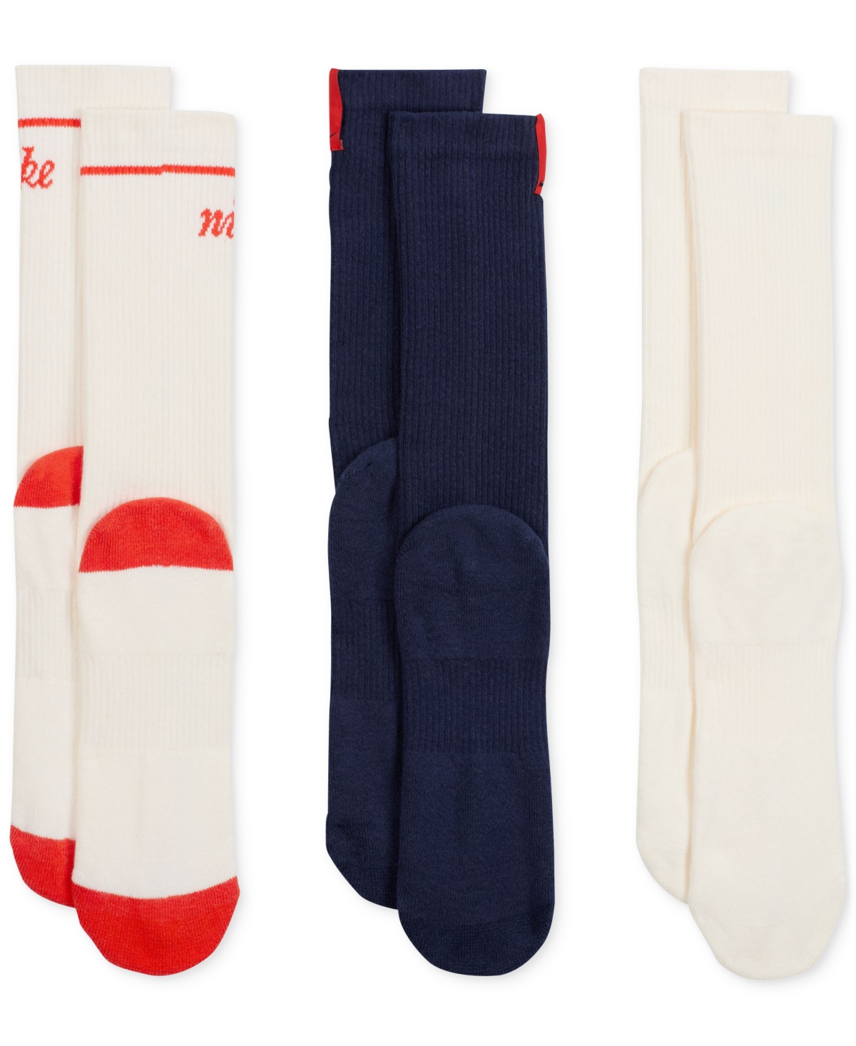 Nike Unisex 3-pk. Everyday Plus Cushioned Crew Socks In Multi