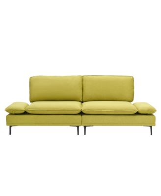 Streamdale Custom 89" Cotton-Linen Throw Green Elegance for Every Space