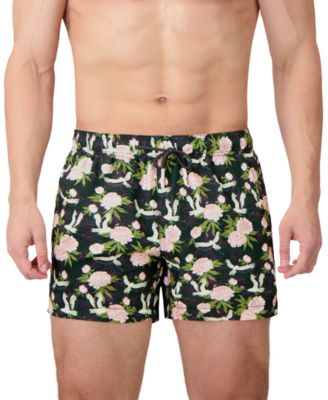 Sunset and Vines Men's Floral Woven Swim Trunks