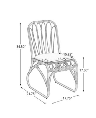 Streamdale Outdoor Grey Wicker Dining Chairs (Set of 2) with Washable Cushions