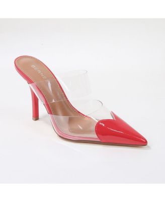 Canice Heart Tipped Clear Mules
