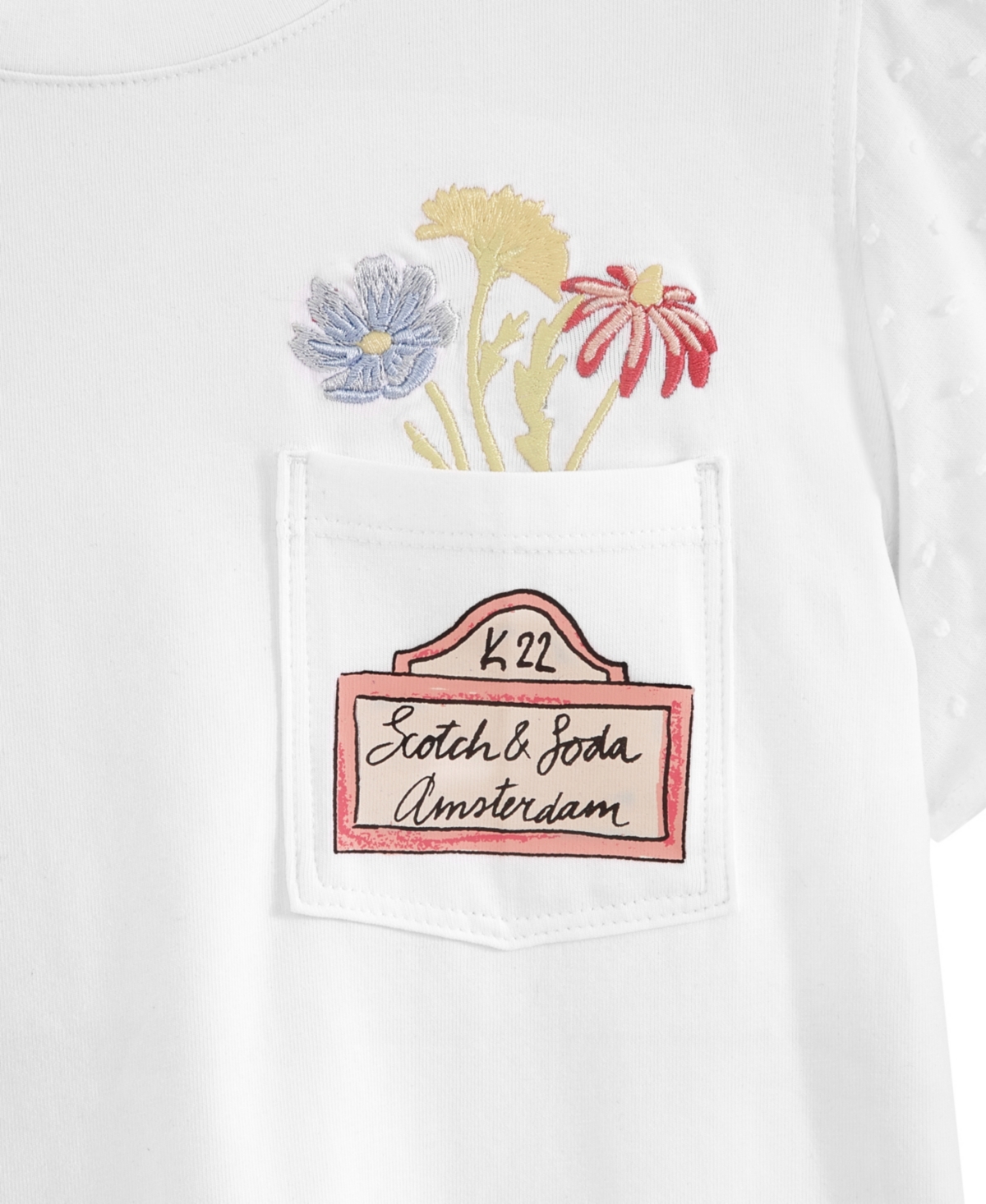 Scotch & Soda Big Girls Denim Group Stretch T-shirt