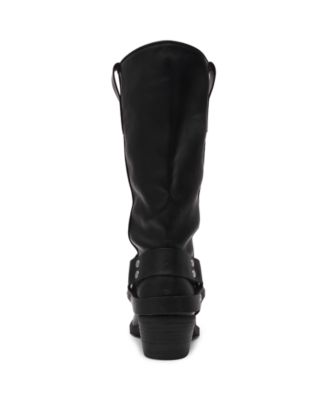 DV Dolce Vita Women's Tanzy Wide Calf Tall Harness Moto Engineer Boots