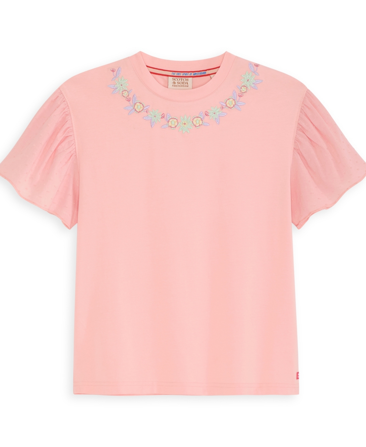 Scotch & Soda Big Girls Denim Group Stretch T-shirt