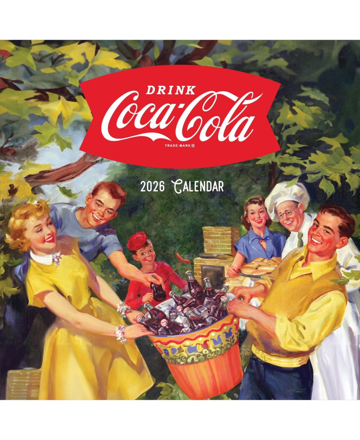 2026 Coke: Vintage Nostalgia Wall Calendar - Multicolor
