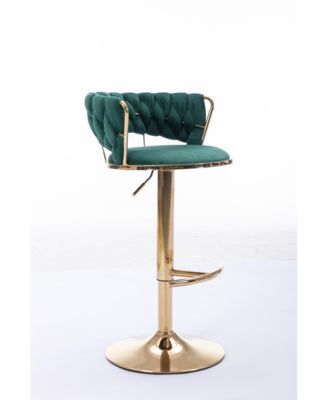 Streamdale Adjustable Swivel Bar Stools with Chrome Base (Set of 2)