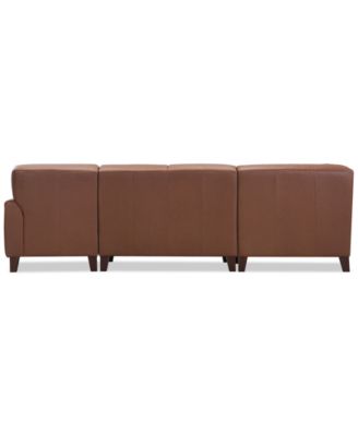 Ashlinn 4-Pc. Leather Chaise Sectional, Exclusively at Macy's