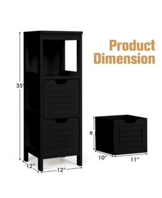 Bathroom Wooden Floor Cabinet Multifunction Storage Rack Stand Organizer