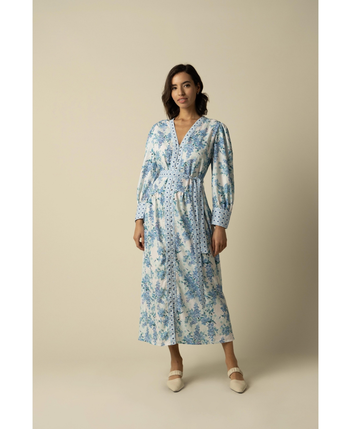 Women's Aaliyah Blue Cotton Dress