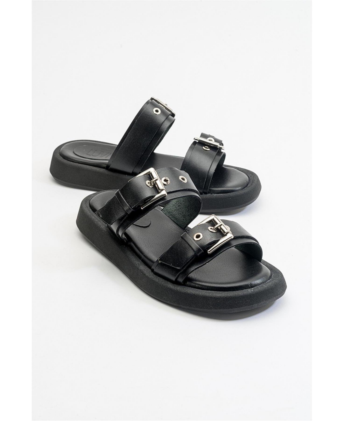 Finezza Leather Two-Strap Sandal (Women) - Brown leather