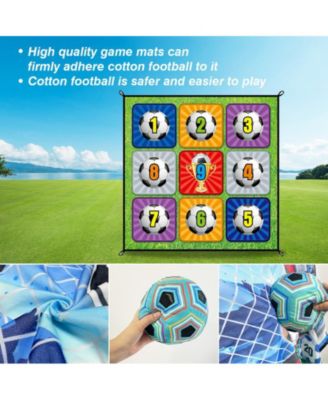 Sticky Soccer Ball Game Mat Set - 59"x59" Indoor/Outdoor Soccer Training Toy with Adhesive Balls | No Inflation Needed | Perfect Backyard & Birthday Gift for Kids Ages 3-8