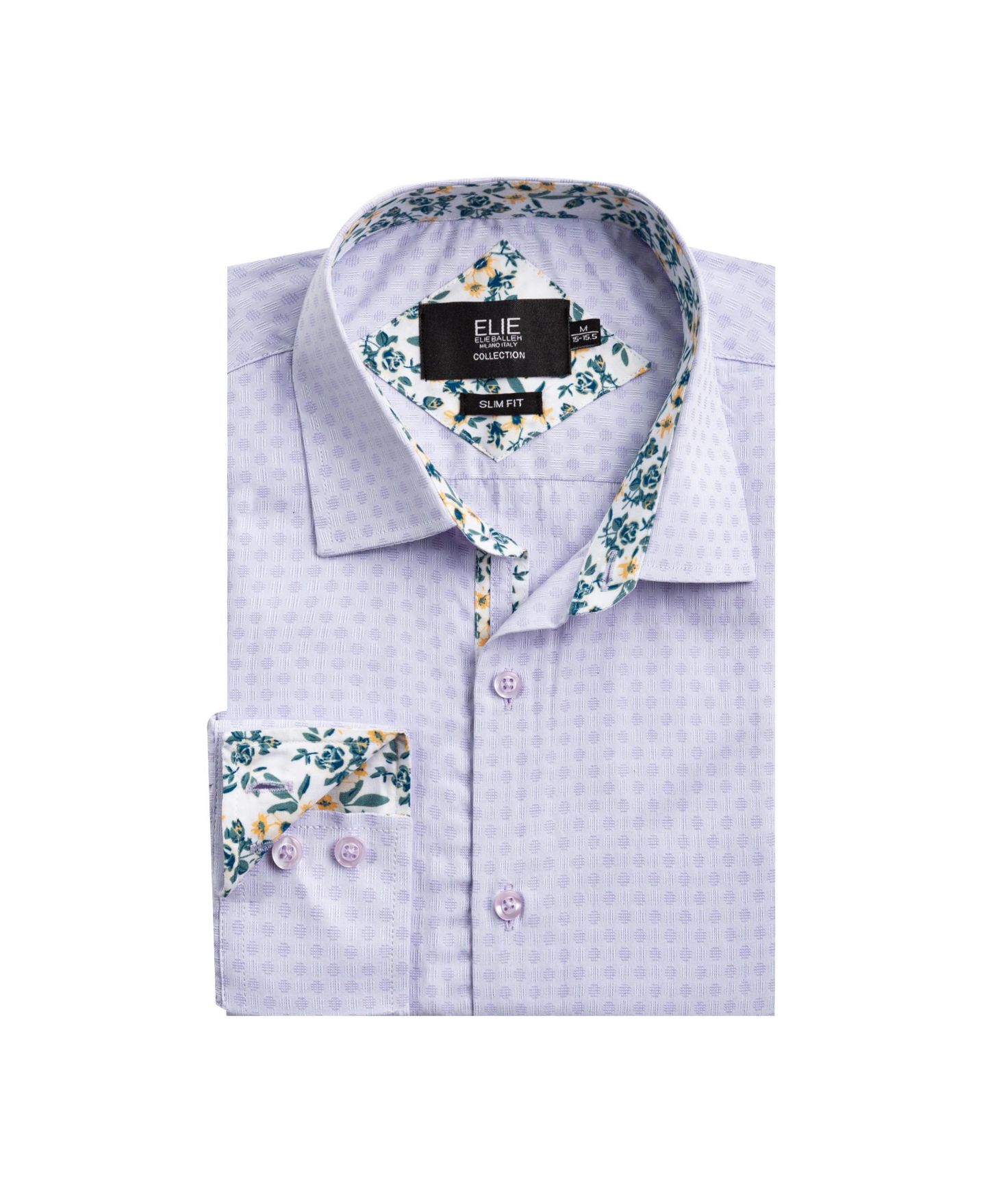 Рубашка Elie Balleh Lavender Slim Fit Jacquard Dot Shirt для мальчиков, цвет: Лавандовый — фото 2