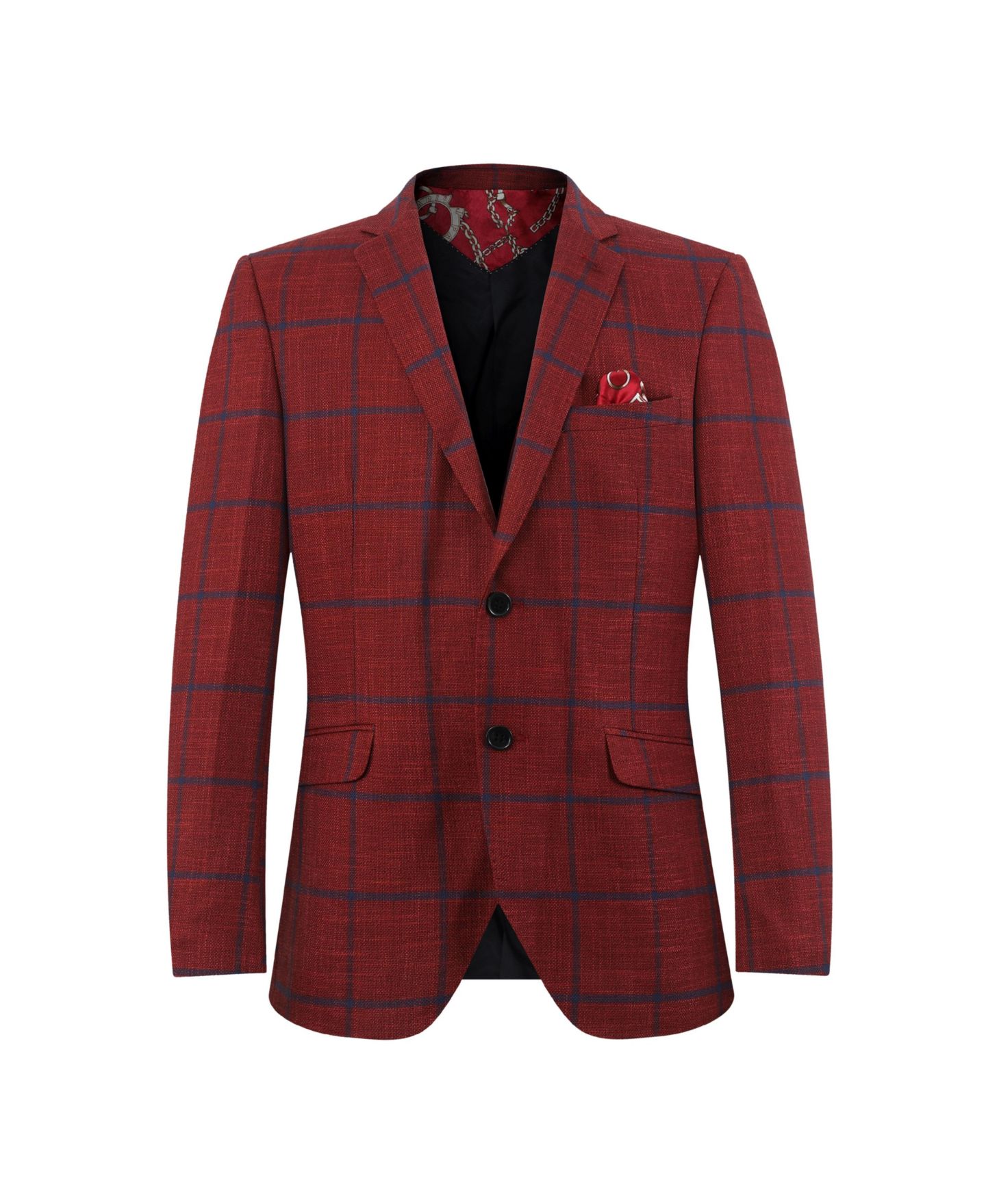 Куртка Elie Balleh Slim Fit Plaid Jacket для мальчиков, цвет: Красный — фото 1
